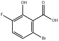 Benzoic acid, 6-bromo-3-fluoro-2-hydroxy- Structure