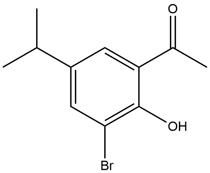 1-[3-Bromo-2-hydroxy-5-(1-methylethyl)phenyl]ethanone Structure