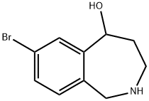 7-bromo-2,3,4,5-tetrahydro-1H-2-benzazepin-5-ol Structure