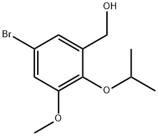 (5-Bromo-2-isopropoxy-3-methoxyphenyl)methanol Structure