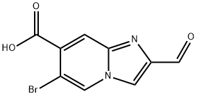 6-bromo-2-formylimidazo[1,2-a]pyridine-7-carbox
ylic acid Structure