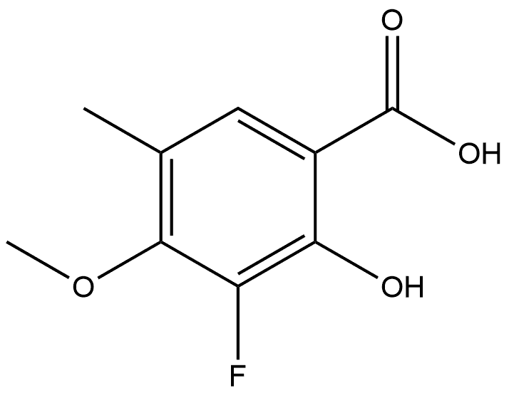 3-Fluoro-2-hydroxy-4-methoxy-5-methylbenzoic acid Structure