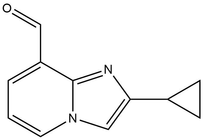 2-cyclopropylimidazo[1,2-a]pyridine-8-carbaldehyde 구조식 이미지