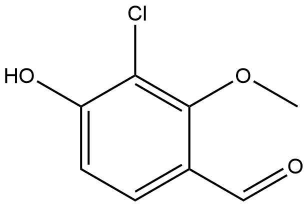 3-Chloro-4-hydroxy-2-methoxybenzaldehyde Structure