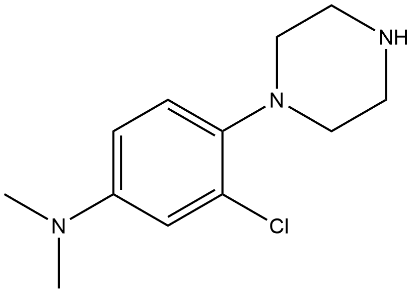 3-chloro-N,N-dimethyl-4-piperazin-1-ylaniline Structure