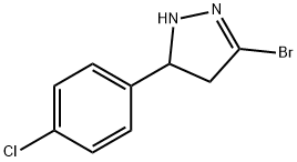 1H-Pyrazole, 3-bromo-5-(4-chlorophenyl)-4,5-dihydro- Structure