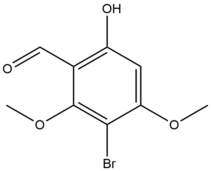 3-Bromo-6-hydroxy-2,4-dimethoxybenzaldehyde Structure