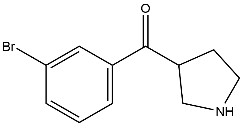 (3-Bromophenyl)(pyrrolidin-3-yl)methanone HCl Structure