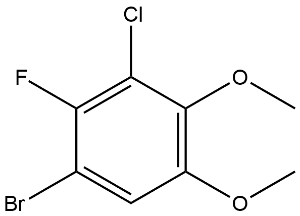 1-Bromo-3-chloro-2-fluoro-4,5-dimethoxybenzene Structure