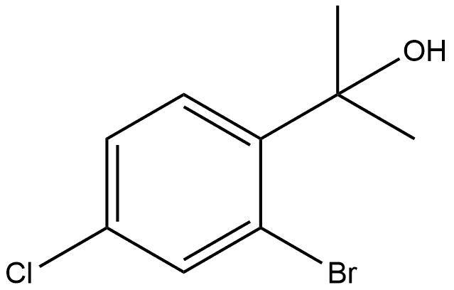 Benzenemethanol, 2-bromo-4-chloro-α,α-dimethyl- Structure