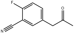 2-Fluoro-5-(2-oxopropyl)benzonitrile 구조식 이미지