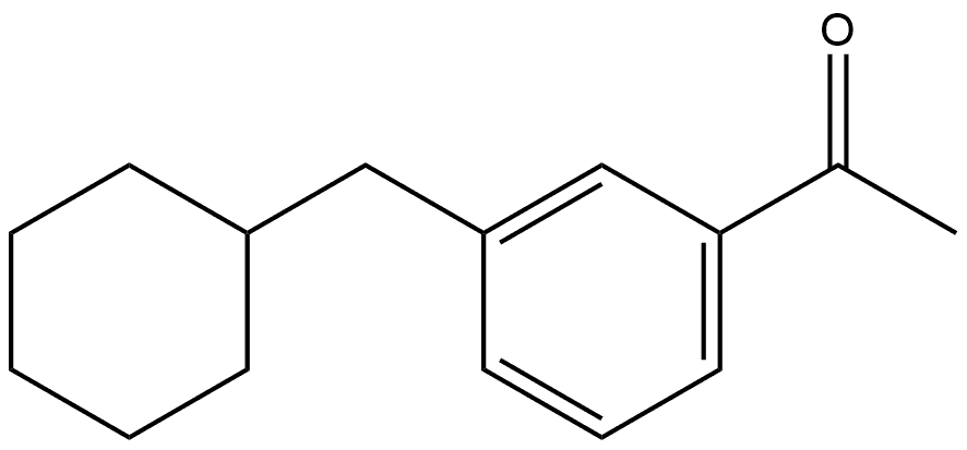 1-[3-(Cyclohexylmethyl)phenyl]ethanone Structure