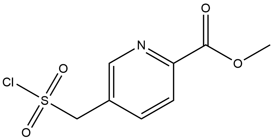 Methyl 5-[(chlorosulfonyl)methyl]-2-pyridinecarboxylate (ACI) Structure