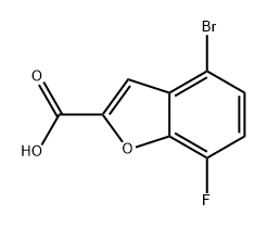 2-Benzofurancarboxylic acid, 4-bromo-7-fluoro- 구조식 이미지