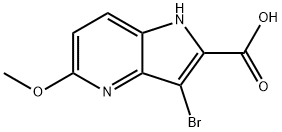 3-bromo-5-methoxy-1H-pyrrolo[3,2-b]pyridine-2-carboxylic acid Structure