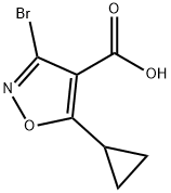 3-bromo-5-cyclopropyl-1,2-oxazole-4-carboxylic acid 구조식 이미지