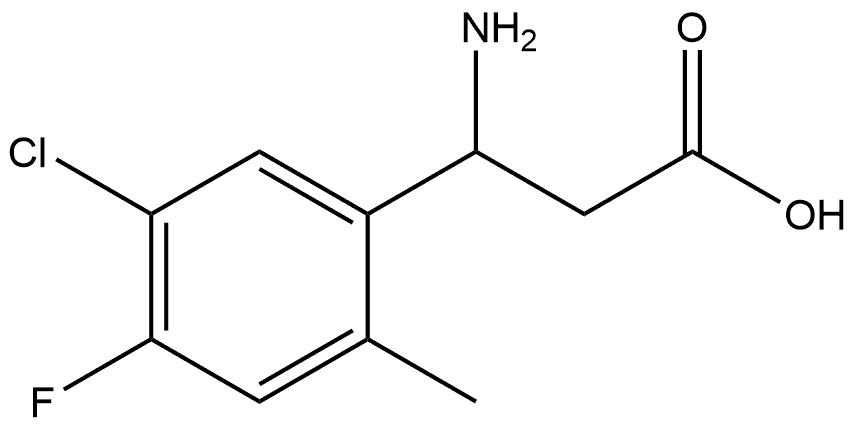 3-amino-3-(5-chloro-4-fluoro-2-methylphenyl)propanoic acid Structure