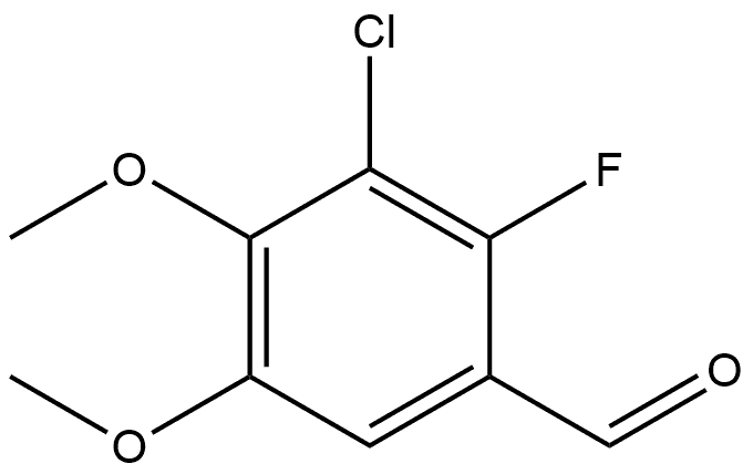 3-chloro-2-fluoro-4,5-dimethoxybenzaldehyde Structure