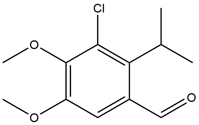 3-Chloro-4,5-dimethoxy-2-(1-methylethyl)benzaldehyde Structure