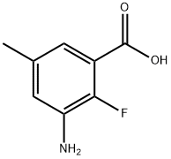 Benzoic acid, 3-amino-2-fluoro-5-methyl- Structure