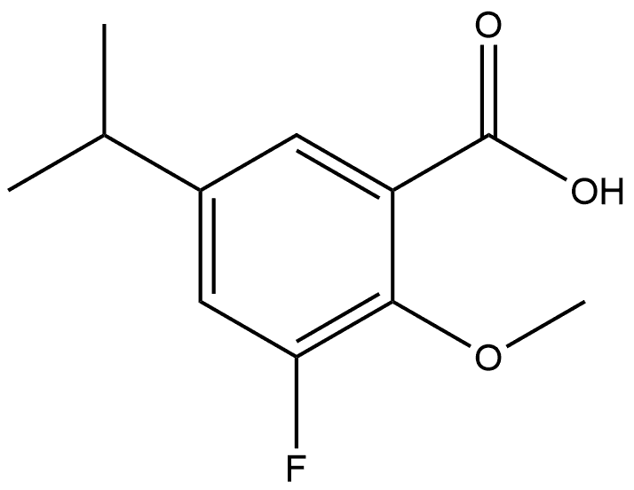 3-Fluoro-2-methoxy-5-(1-methylethyl)benzoic acid Structure