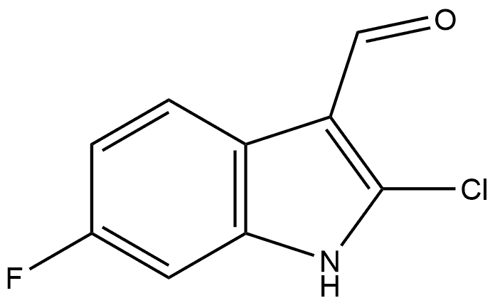 2-chloro-6-fluoro-1H-indole-3-carbaldehyde Structure