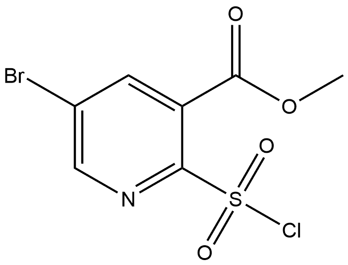 methyl 5-bromo-2-(chlorosulfonyl)nicotinate Structure