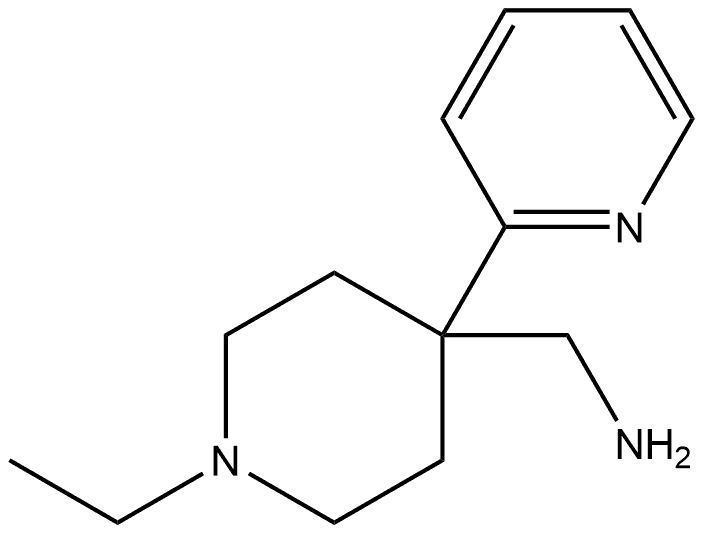 (1-ethyl-4-(pyridin-2-yl)piperidin-4-yl)methanamine Structure