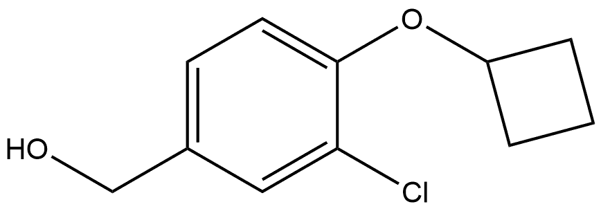 (3-Chloro-4-cyclobutoxyphenyl)methanol Structure