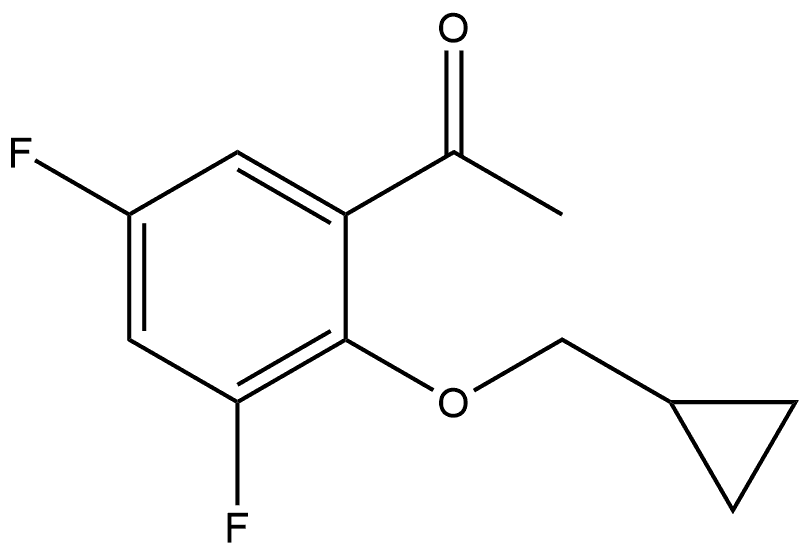 1-[2-(Cyclopropylmethoxy)-3,5-difluorophenyl]ethanone Structure
