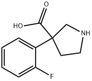 3-Pyrrolidinecarboxylic acid, 3-(2-fluorophenyl)- Structure