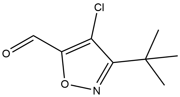 4-Chloro-3-(1,1-dimethylethyl)-5-isoxazolecarboxaldehyde Structure
