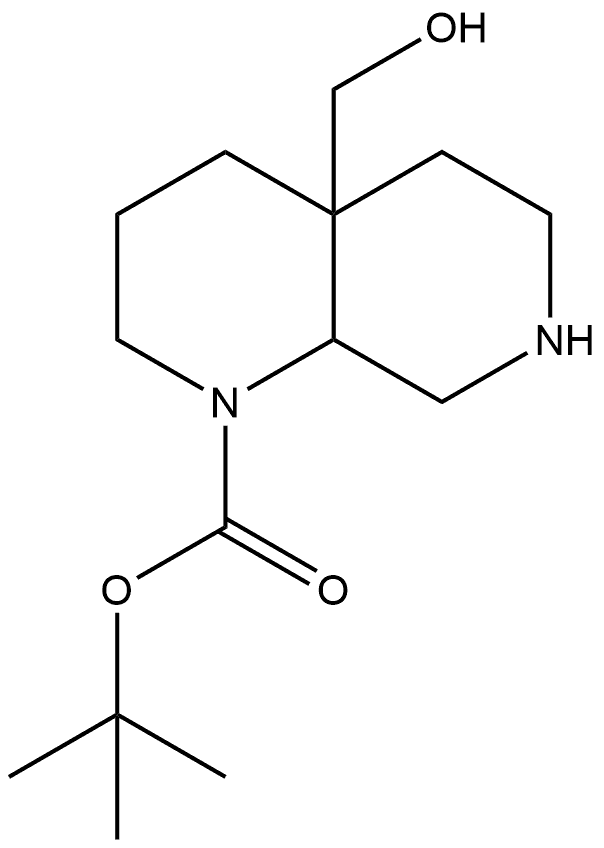 tert-butyl 4a-(hydroxymethyl)-decahydro-1,7-naphthyridine-1-carboxylate Structure