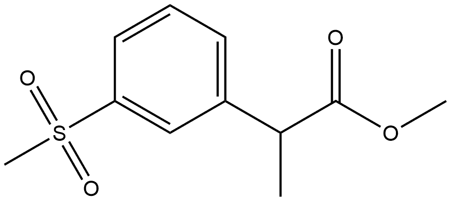 Methyl α-methyl-3-(methylsulfonyl)benzeneacetate Structure