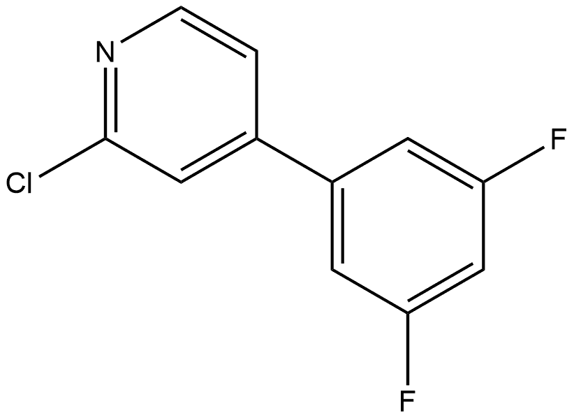 2-Chloro-4-(3,5-difluorophenyl)pyridine Structure