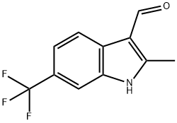 2-Methyl-6-(trifluoromethyl)-1H-indole-3-carboxaldehyde Structure