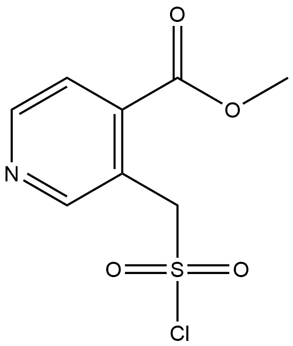 Methyl 3-[(chlorosulfonyl)methyl]-4-pyridinecarboxylate (ACI) Structure