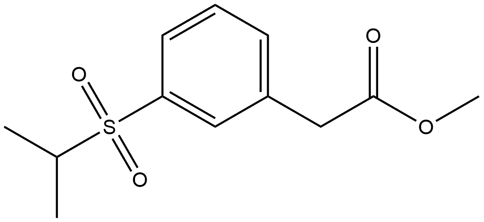 Benzeneacetic acid, 3-[(1-methylethyl)sulfonyl]-, Structure