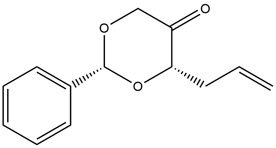 (2R,4S)-4-allyl-2-phenyl-1,3-dioxan-5-one 구조식 이미지