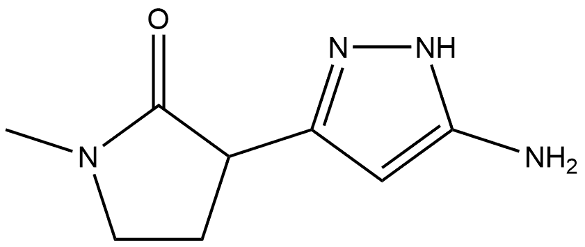 3-(5-Amino-1H-pyrazol-3-yl)-1-methyl-2-pyrrolidinone Structure