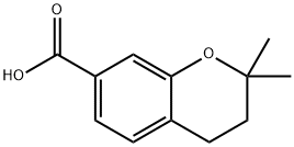 2,2-dimethyl-3,4-dihydro-2H-1-benzopyran-7-carb
oxylic acid Structure