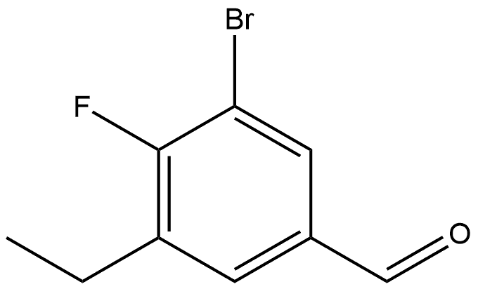 3-Bromo-5-ethyl-4-fluorobenzaldehyde Structure