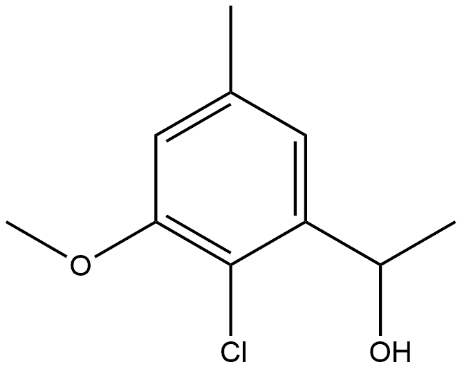 2-Chloro-3-methoxy-α,5-dimethylbenzenemethanol Structure