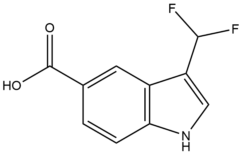 3-(difluoromethyl)-1H-indole-5-carboxylic acid Structure