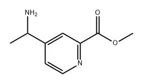 2-Pyridinecarboxylic acid, 4-(1-aminoethyl)-, methyl ester Structure