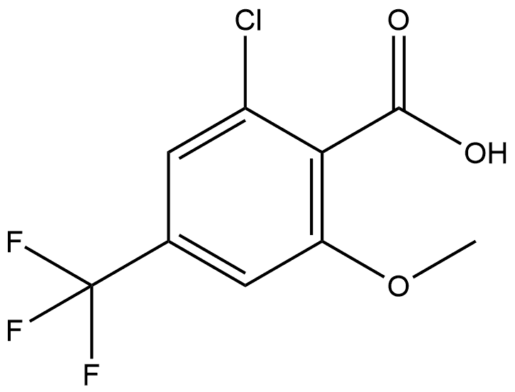 Benzoic acid, 2-chloro-6-methoxy-4-(trifluoromethyl)- Structure