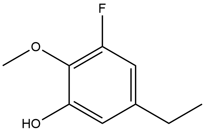 5-Ethyl-3-fluoro-2-methoxyphenol Structure