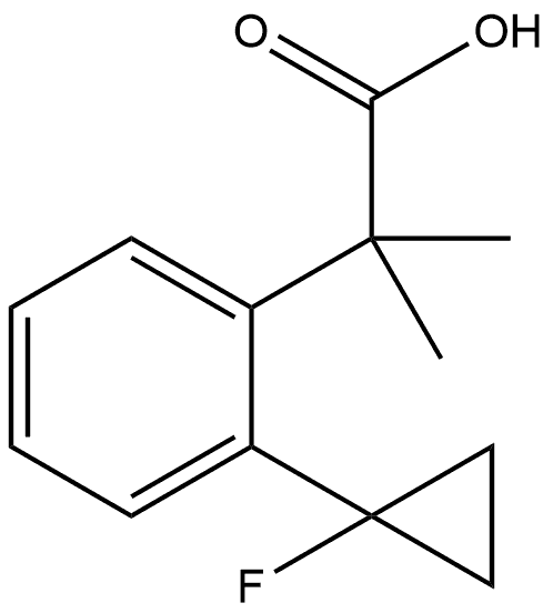 2-(2-(1-fluorocyclopropyl)phenyl)-2-methylpropanoic acid Structure