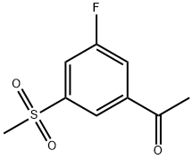 3’-Fluoro-5’-(methylsulphonyl)acetophenone Structure