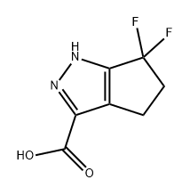 3-Cyclopentapyrazolecarboxylic acid, 6,6-difluoro-1,4,5,6-tetrahydro- 구조식 이미지
